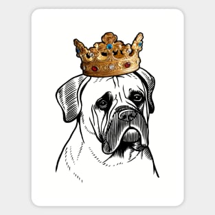 Bullmastiff Dog King Queen Wearing Crown Magnet